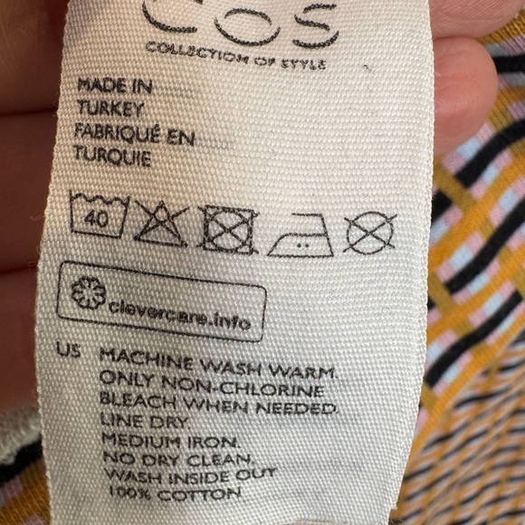 COS Crewneck Sweat colorful Grid print size small oversized - Picture 5 of 6